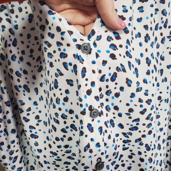 CABI Camilla Sleeveless Button Up Dress Sleeveless Leopard Print Women's Medium - Picture 5 of 14